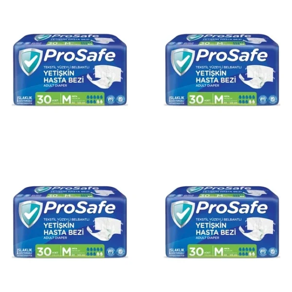 Prosafe Belbantlı Orta Boy M 30'lu 4 Adet Hasta Bezi - Görsel 4