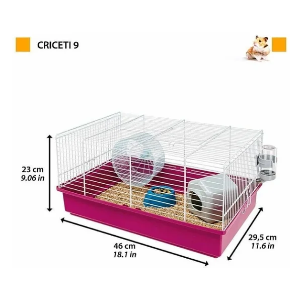 Ferplast Criceti 9 Beyaz Demirli Hamster Kafesi 46x29x23 Cm - Görsel 4