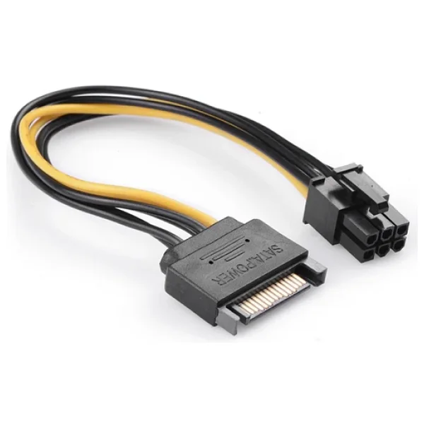 6 Pin Ekran Kartı Sata Power Kablosu - Görsel 3