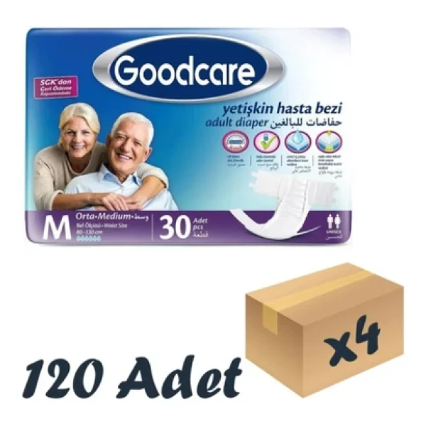Goodcare Belbantlı Orta Boy M 30'lu 4 Adet Hasta Bezi - Görsel 4