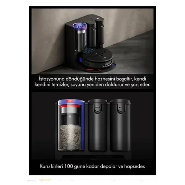 Dyson Spot+Scrub AI Çöp İstasyonlu Akıllı Robot Süpürge - Görsel 3