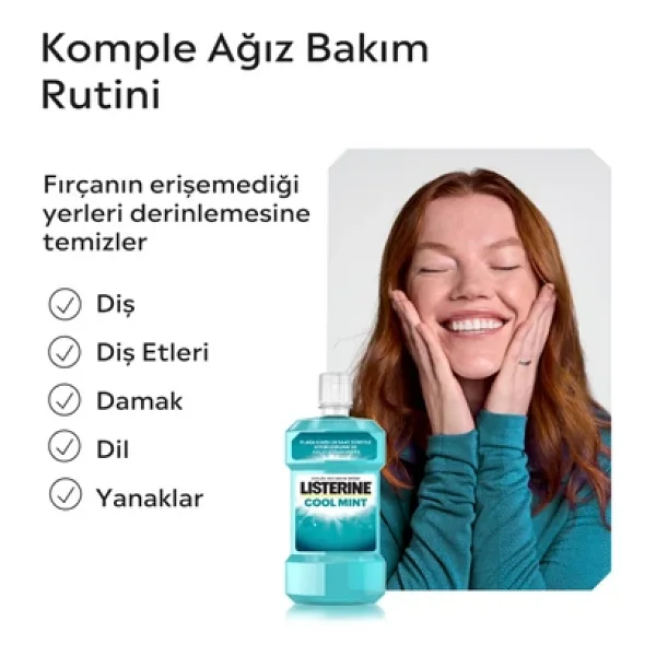 Listerine Cool Mint 500 Ml 2 Adet Gargara - Görsel 5