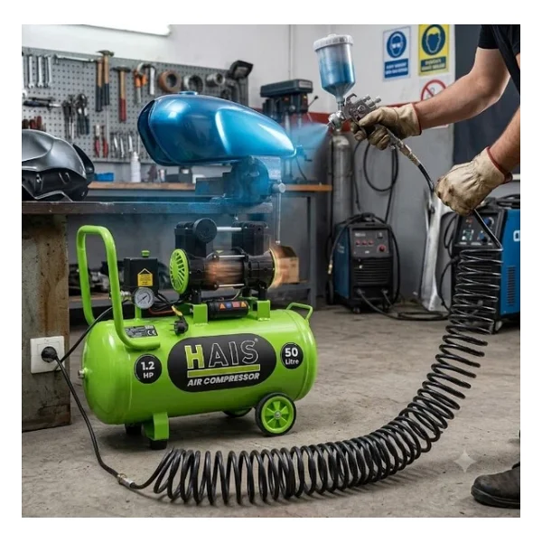 Hais 50 Lt 1.5 Hp Sessiz Yağsız Hava Kompresörü - Görsel 4