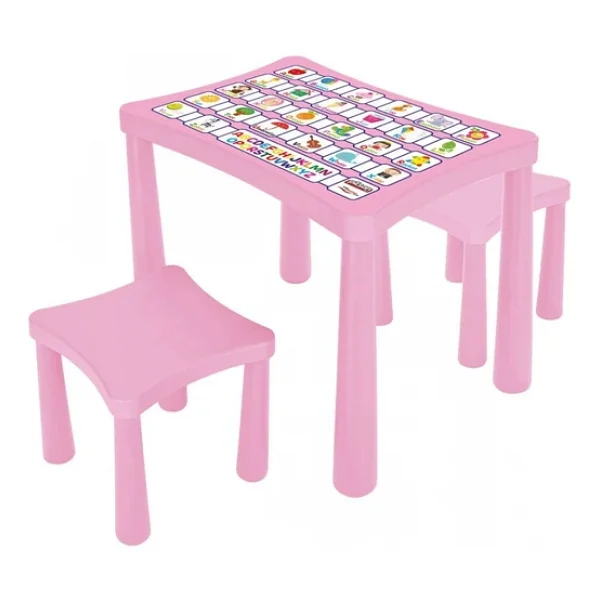 Pilsan 03-493 Story Pembe İki Tabureli Masa - Görsel 3