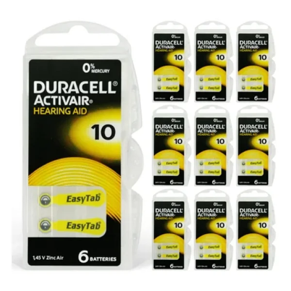 Duracell Activair 10 Numara 6'lı 10 Paket İşitme Cihazı Pili - Görsel 4