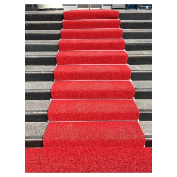 Colourmat Kaydırmaz Kaymaz Yolluk Karmaşık Halı Kıvırcık Paspas 1m X 15m (Kırmızı) - Görsel 6