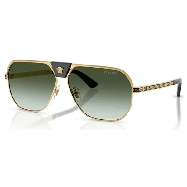 Versace Ve2294 10028e Gold-Green Erkek Güneş Gözlüğü - Görsel 3