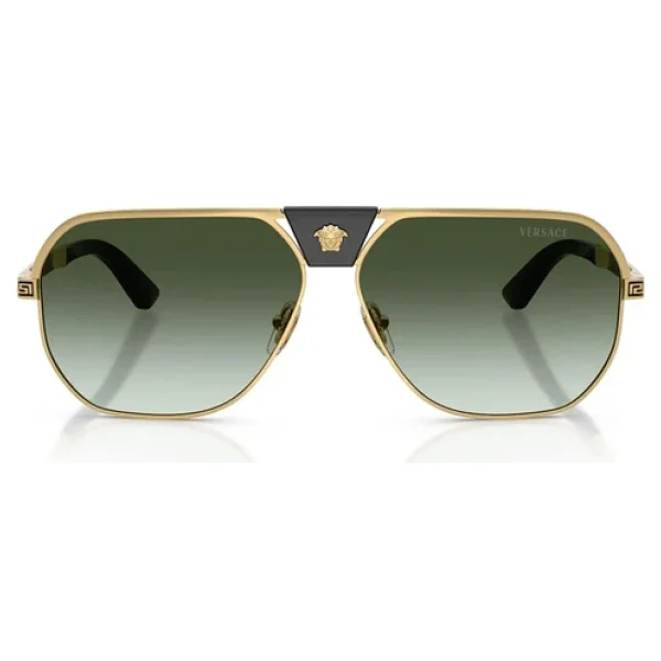 Versace Ve2294 10028e Gold-Green Erkek Güneş Gözlüğü - Görsel 4