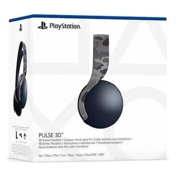 Sony PS5 Pulse 3d Gri Kamuflaj Kablosuz Kulak Üstü Oyuncu Kulaklığı - Görsel 6