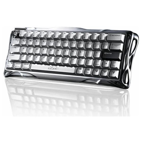 Gravastar Mercury V60 Pro Chrome Silver Deluxe Edition RGB %60 Tkl Ufo Magnetic Switch Kablolu Mekanik Oyuncu Klavyesi - Görsel 2