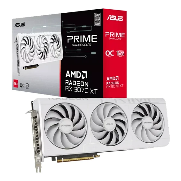 Asus RX 9070 Xt Prime White Oc Edition Prıme-Rx9070xt-O16g-Whıte 256 Bit Gddr6 16 GB Ekran Kartı - Görsel 2