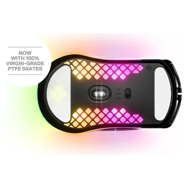 Steelseries Aerox 3 2022 Onyx RGB Şarjlı Optik Kablosuz Oyuncu Mouse - Görsel 3