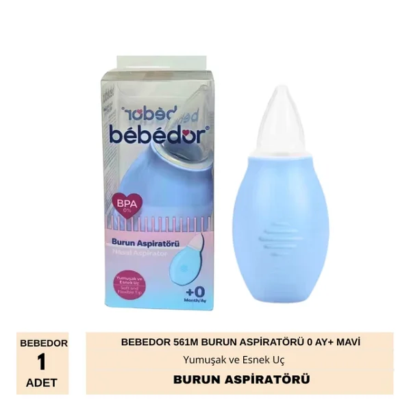 Bebedor 561m Yumuşak Ve Esnek Uç Burun Aspiratörü Mavi 0 Ay+ - Görsel 2