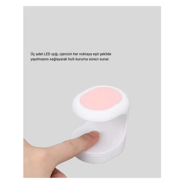 Taşınabilir Mini Oje Kurutma Makinesi 16w Uv LED Hızlı Etkili Kurutucu - Görsel 6