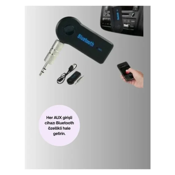 Bluetooth Destekli Aux Müzik Ve Konuşma Cihazı - Görsel 8