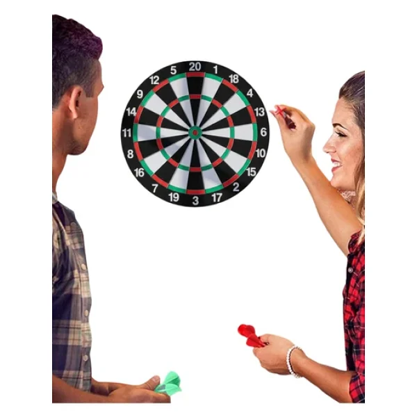 Ev Ve Oyun Alanları İçin Dart Tahtası 12 İnç 4 Dart Oku Dahil - Görsel 7