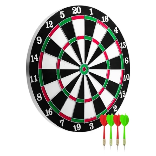 Ev Ve Oyun Alanları İçin Dart Tahtası 12 İnç 4 Dart Oku Dahil - Görsel 5