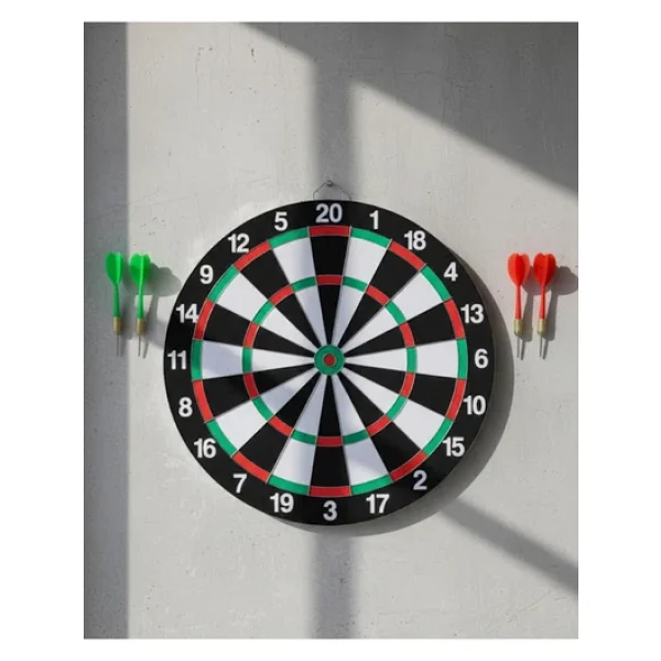Ev Ve Oyun Alanları İçin Dart Tahtası 12 İnç 4 Dart Oku Dahil - Görsel 3