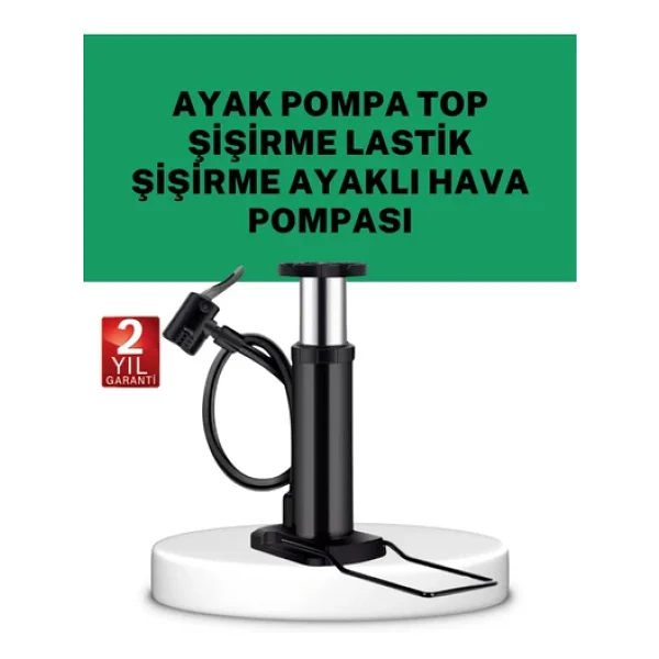 Çok Amaçlı Ayak Pompası Dayanıklı Pratik Hava Pompası - Görsel 4