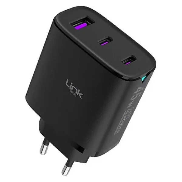Linktech C317 45 W Siyah Hızlı Şarj Adaptörü - Görsel 6