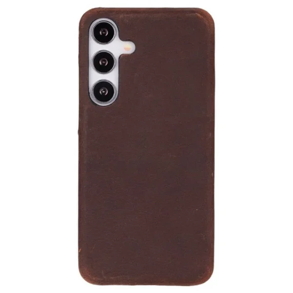Samsung Galaxy S25 Uyumlu, Hakiki Deri, El Yapımı Arka Kapak, Antik Kahve - Görsel 6