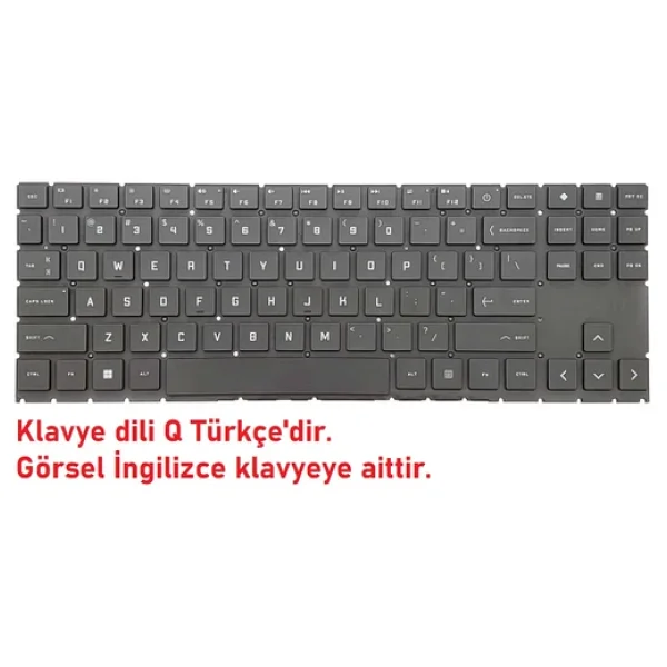 Hp Omen 15-Ek0xxx Klavye Işıklı V1 (Non-Numeric) Single Backlit - Görsel 3