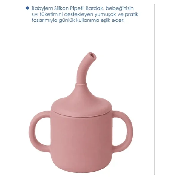 Babyjem Pipetli Silikon Alıştırma Bardağı - Görsel 5