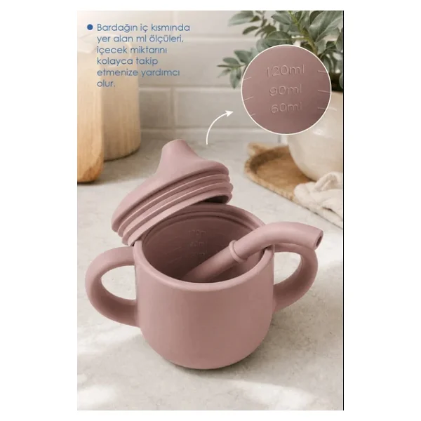 Babyjem Pipetli Silikon Latte Alıştırma Bardağı - Görsel 4