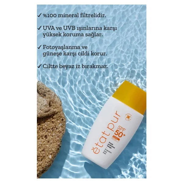 Etat Pur Protective Mineral Fluid Spf50+ Mineral Filtreli Yüksek Koruma Yüz Güneş Kremi 40 Ml - Görsel 2