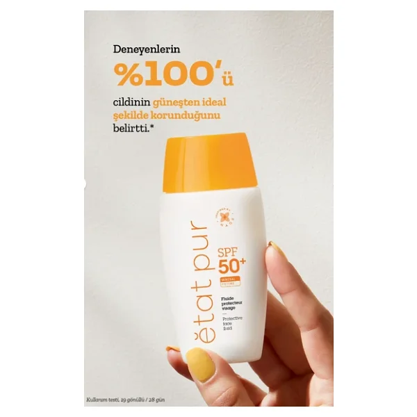 Etat Pur Protective Mineral Fluid Spf50+ Mineral Filtreli Yüksek Koruma Yüz Güneş Kremi 40 Ml - Görsel 4