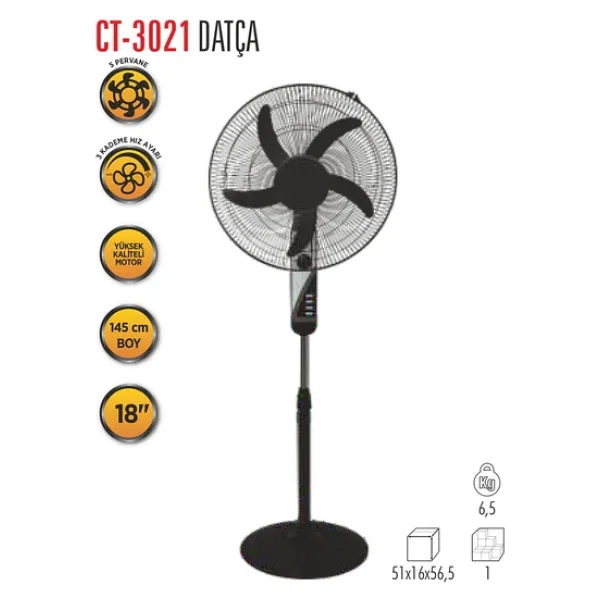 Cata Datça CT-3021 Ayaklı Vantilatör - Görsel 8