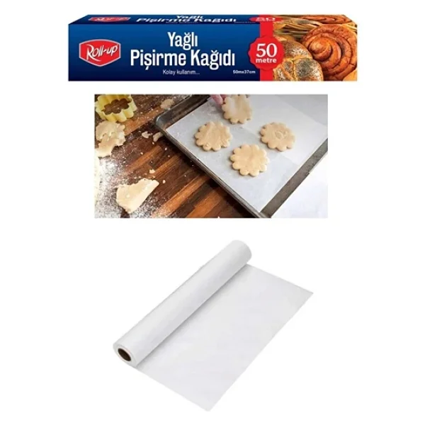 Roll-Up Silikonlu 37 Cm X 50 M Pişirme Kağıdı - Görsel 5