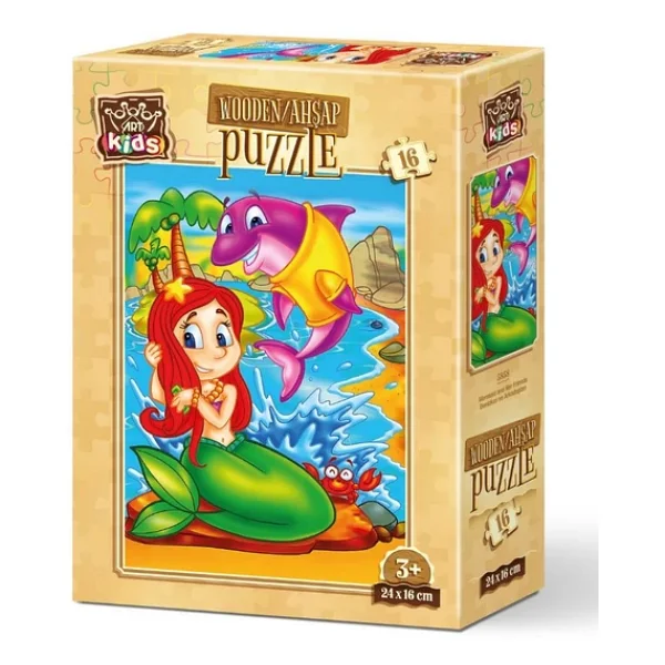 Art Kids Denizkızı Ve Arkadaşları 16 Parça Ahşap Çocuk Puzzle - Görsel 2