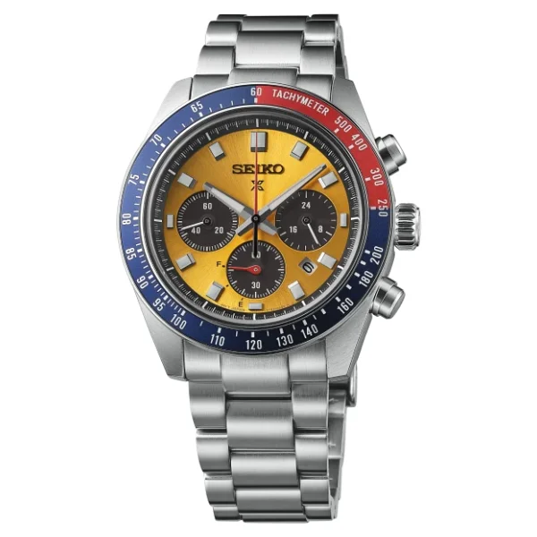 Seiko Prospex Speedtimer Ssc947 Çelik Kordon Mavi-Turuncu Erkek Kol Saati - Görsel 7