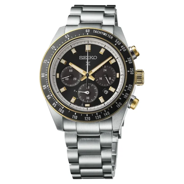 Seiko Prospex Speedtimer Ssc941 Çelik Kordon Siyah-Altın Erkek Kol Saati - Görsel 6