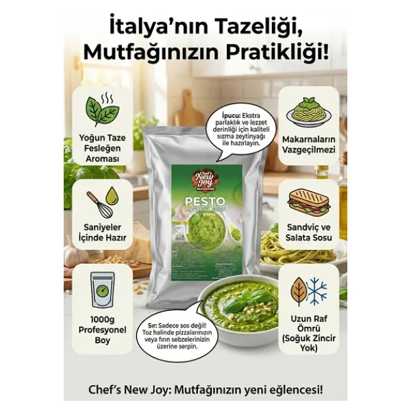 Pesto Sos 1000 G X 10 Adet - 1 Koli (Koli Bazlı Avantaj Paketi) - Görsel 6