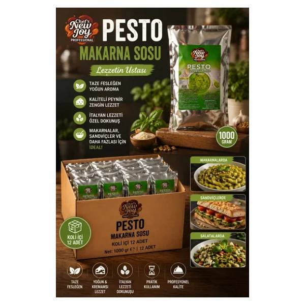 Pesto Sos 1000 G X 10 Adet - 1 Koli (Koli Bazlı Avantaj Paketi) - Görsel 3