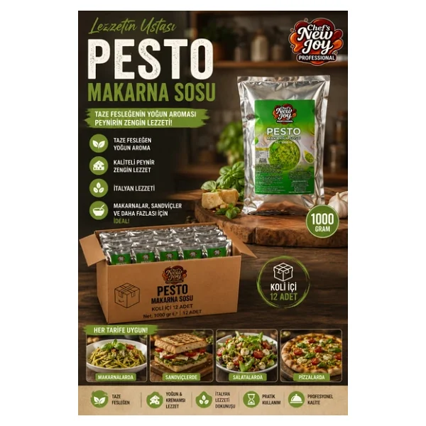 Pesto Sos 1000 G X 10 Adet - 1 Koli (Koli Bazlı Avantaj Paketi) - Görsel 4