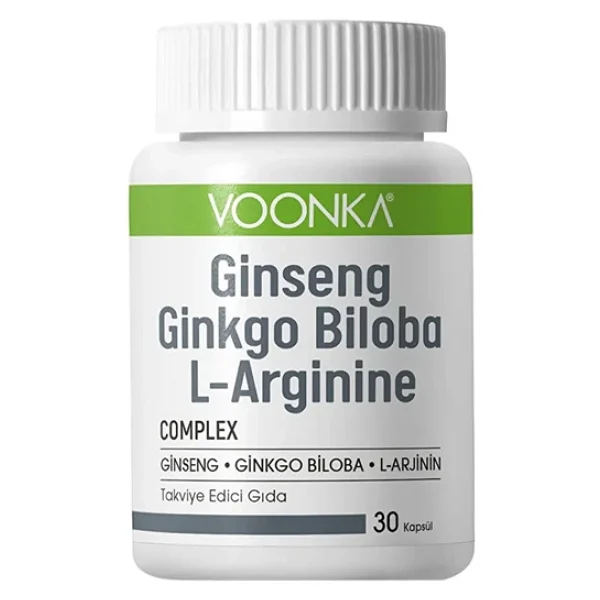 Voonka Ginseng Ginkgo Biloba L-Arginine 30 Kapsül - Görsel 5