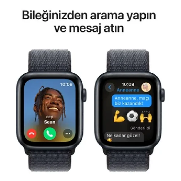 Apple Watch Se 2 2023 GPS 40mm Gece Yarısı Alüminyum Kasa Ve Gece Yarısı Spor Loop Kordon Akıllı Saat - Görsel 4