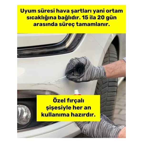 Toyota Corolla Sedefli Galaksi Beyaz 089 - Profesyonel Rötuş Boyası Çift Şişe - 25ml./25ml. - Görsel 4
