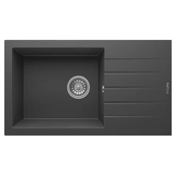 Realstone Assos P010 76 XL Tek Gözlü Antrasit Granit Eviye - Görsel 5