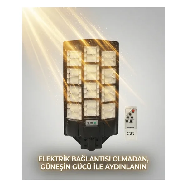 Cata Supernova Ct-4645 1200 W Sensörlü Güneş Enerjili Sokak Armatürü - Görsel 5