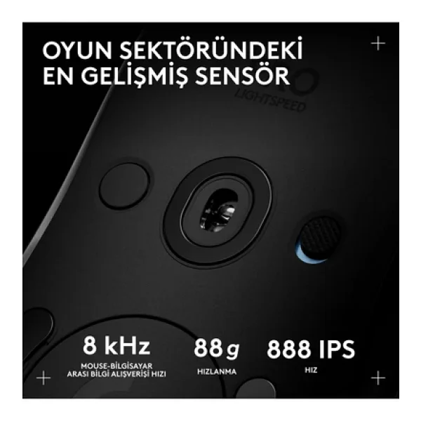 Logitech G Pro 2 910-007296 Siyah Lightspeed Hero Şarjlı Optik Kablosuz Oyuncu Mouse - Görsel 7