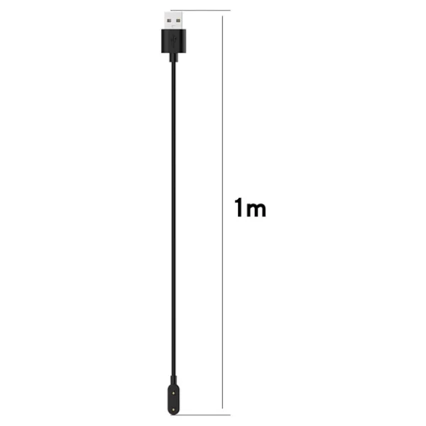 Schitec Huawei Honor Band 6 Uyumlu Manyetik USB Şarj Kablosu 1 Metre Siyah - Görsel 4