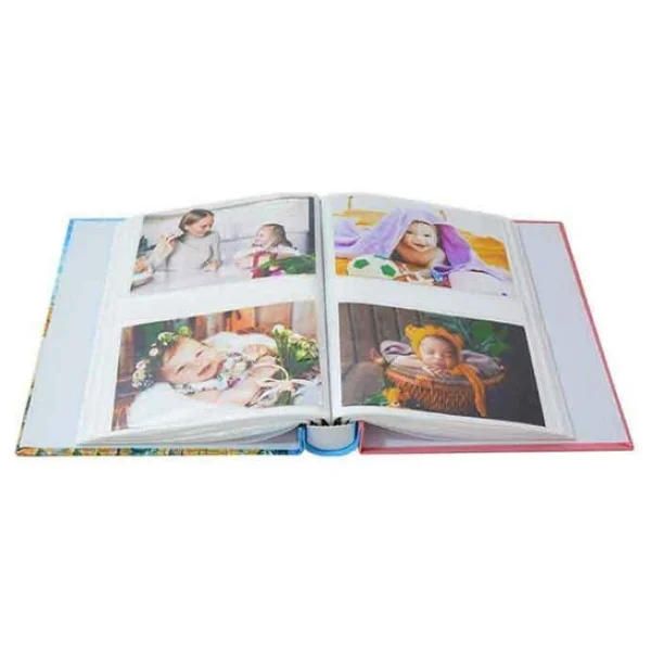 Rabsev 10x15cm 200 Fotoğraf Kapasiteli Kutulu Desenli Lüks Ofset Fotoğraf Albümü Mavi - Görsel 4