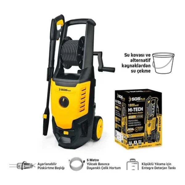 Sgs Plus 5400 1800 W Yüksek Basınçlı Yıkama Makinesi - Görsel 3