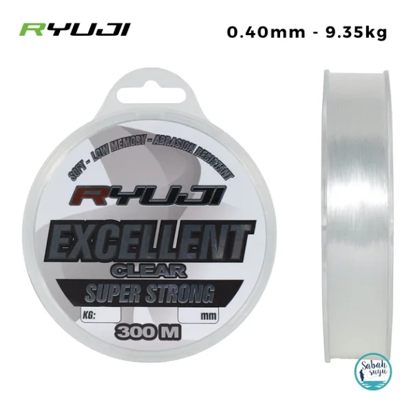 Ryuji Excellent 300 M 0.40 Mm 9.5 Kg Monofilament Misina - Görsel 4