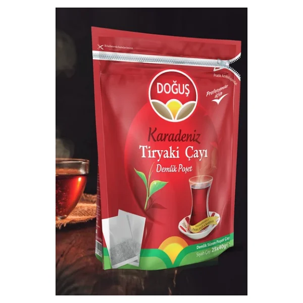 Doğuş Karadeniz Tiryaki 40 Gr 25'li 5 Adet Demlik Poşet Çay - Görsel 2