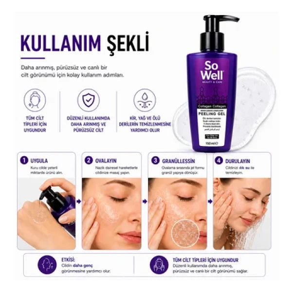So Well Collagen Gel 150 Ml Peeling - Görsel 8
